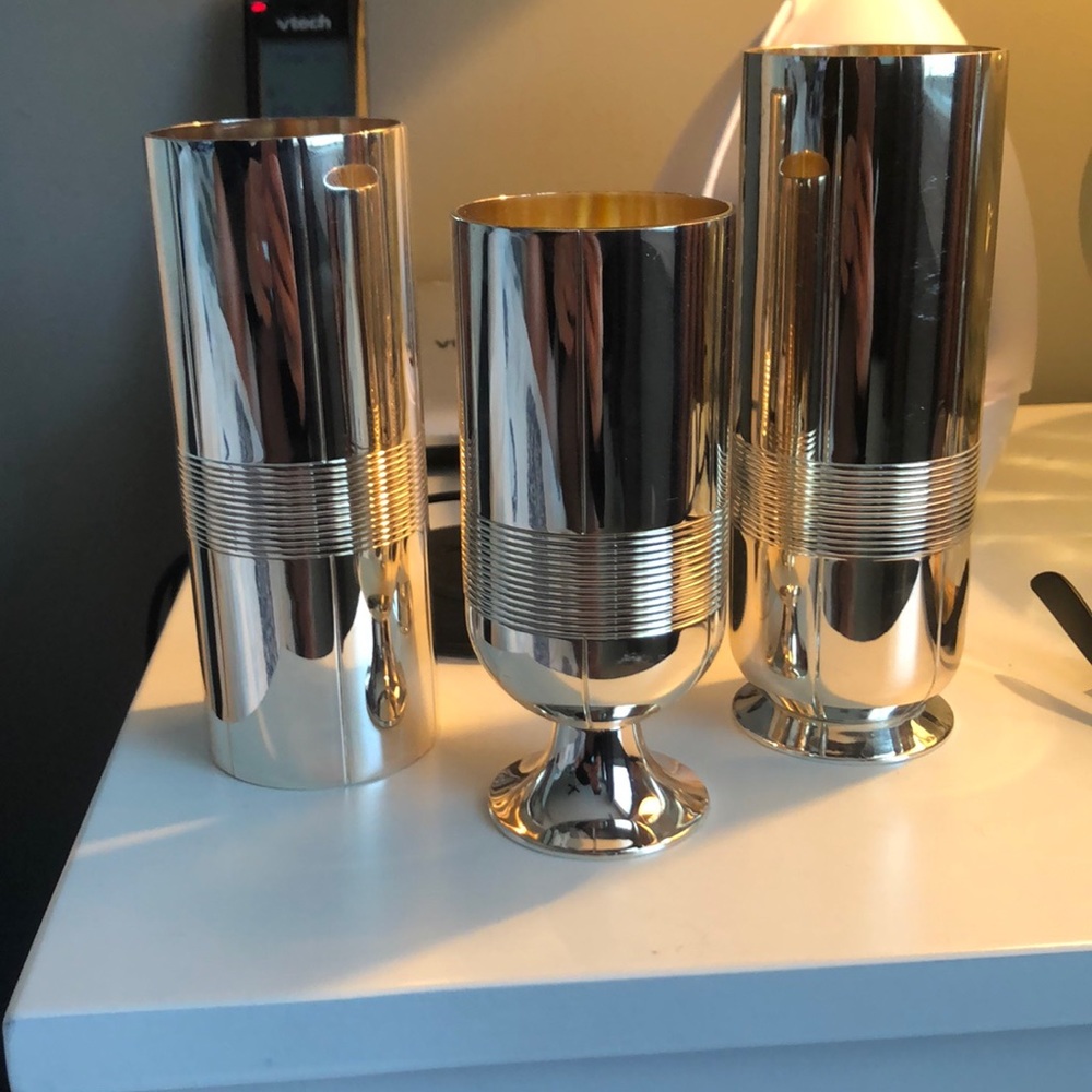 Vera Wang Vase / Candle Holder Trio
